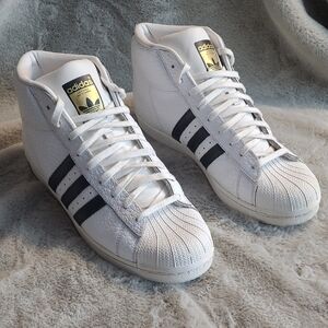 Adidas Leather Pro Model Animal High Top Sneaker Mens Size 12